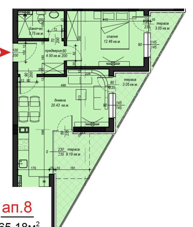 Продава 2-стаен апартамент, кв.Студентски Град