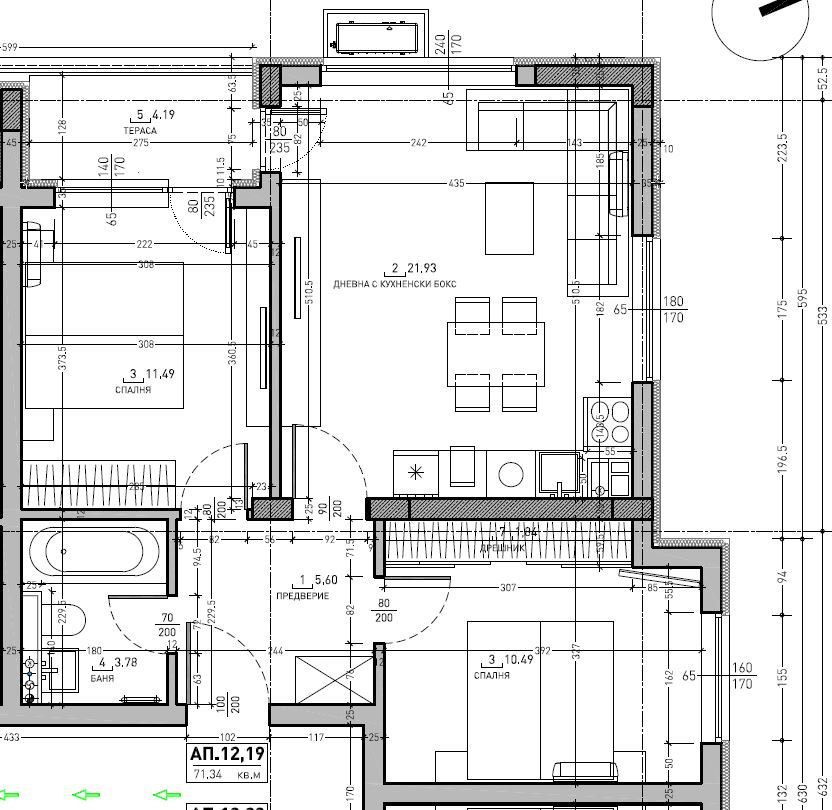 Продава 3-стаен апартамент-кв. Малинова долина